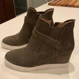 Army green booties.  Never worn outside the house.